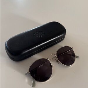 Crap Eyewear Silver Frame Sunglasses with Dark Lenses
